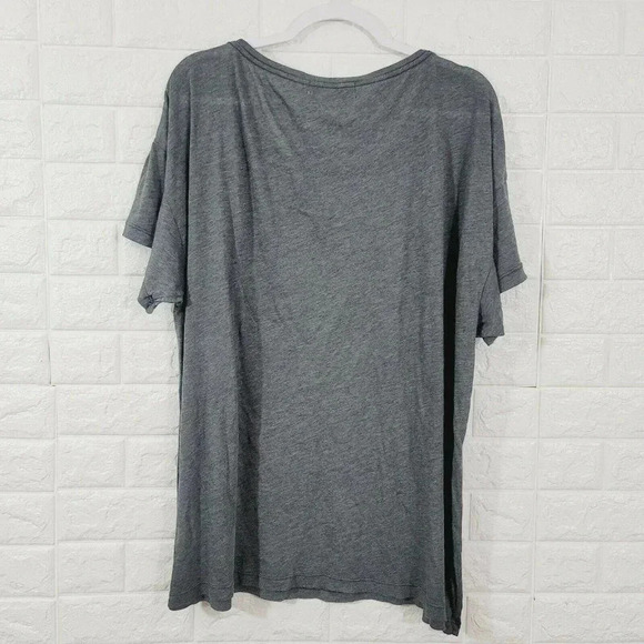 Wildfox Tops Tee-Shirt Scoop Neck Solid Grey SZ L - Picture 4 of 4